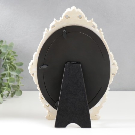 Photo frame Polystone 13x18 cm "Angel in the pink garden" oval, on legs 26x20 cm-3