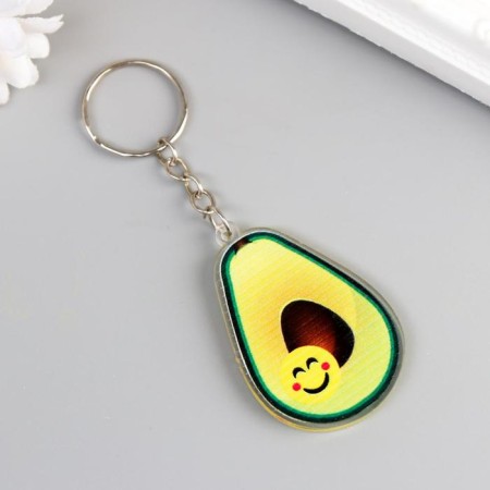 Avocado plastic keychain 4.5x3.5 cm-1