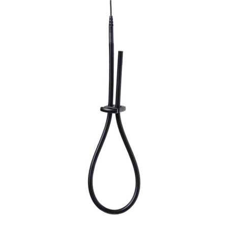 Lasso for the penis Mystim Rodeo Robin, electrical stimulation, silicone, black, 42 ​​cm-3