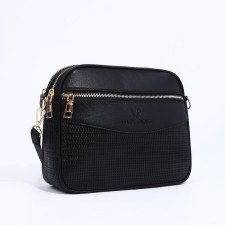 Bag Cross-Bodi with a zipper, black color