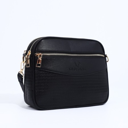 Bag Cross-Bodi with a zipper, black color