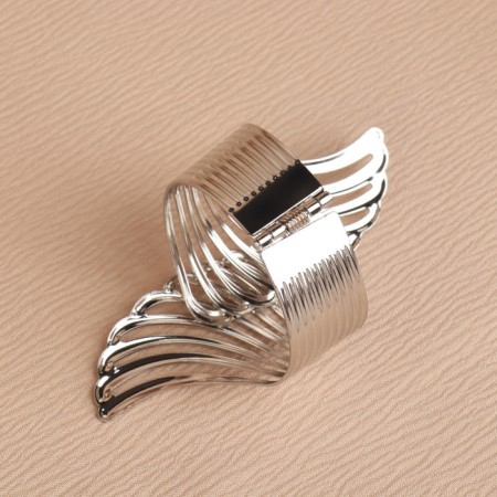 Picking for curtains "Wings", d = 6 × 10 cm, silver color-2