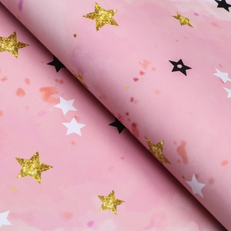 Package Paper, glossy "stars", 69 x100 cm-1