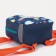 Baby backpack on a zipper, a reflective strip, blue color