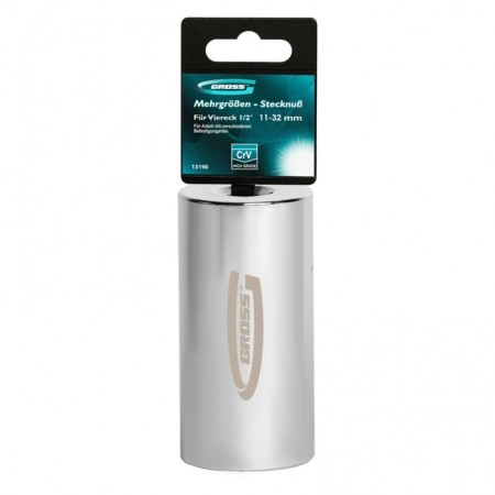Reusable head GROSS 13190, chrome-made, 1/2 ", 11-32 mm-3