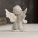 Polystone souvenir "Snowty Angel with Flower Heart" 7x5.5x5 cm