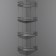 Bathroom shelf is an angular 4-tier, 20.5 × 20.5 × 72 cm, color chromium