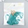Decor for creativity Textile "Bun, coniferous-green color" set 6 pcs 6 cm