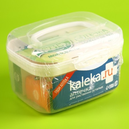 Sweet first aid kit Kaleka.ru: Drage with vitamin C, Pupyr Antistress, Handle Handle-7