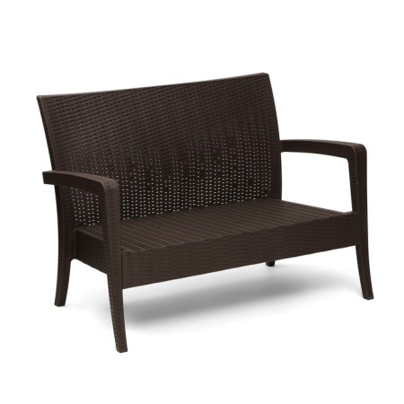 The sofa "Rattan Ola Dom" brown, 128 x 77 x 89 cm