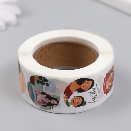 Stick Paper "Mother Day" d = 2.5 cm 500 pcs in roll-2
