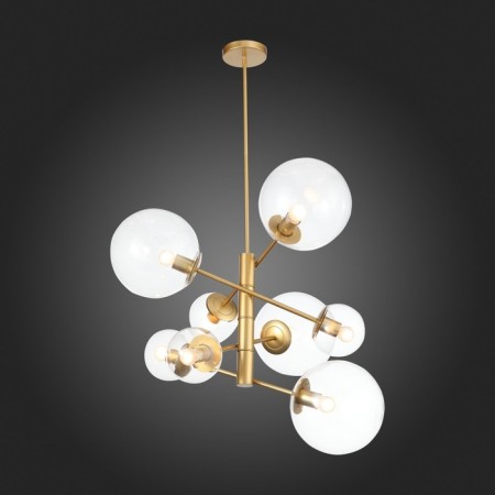 Suspension lamp ST LUCE. SL1150.203.08. Liora. 8x40 watts, E27, 65x65 cm, matte gold color-2