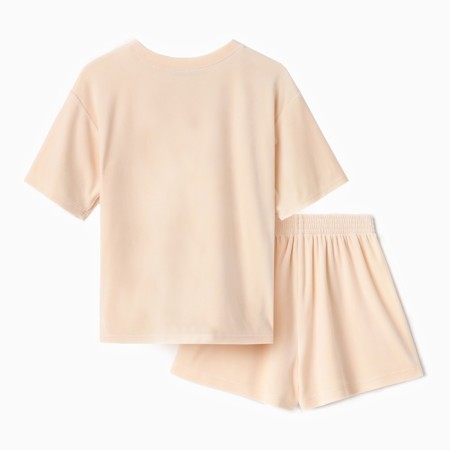 Women's costume (T-shirt and shorts) KAFTAN PLUSHY size 48-50, milk-11
