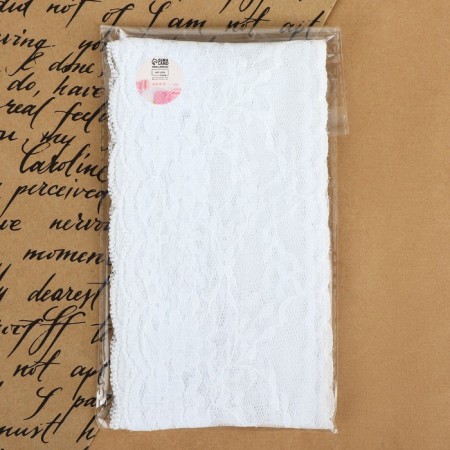 Capricon lace, 90 mm × 3 ± 0.5 m, white color-2