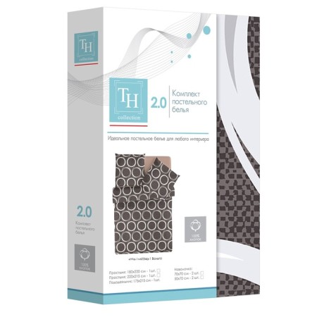 Bed linen 2 joint venture “Volta”, size 215x220 cm, 175x215 cm, 70x70 cm - 2 pcs-2
