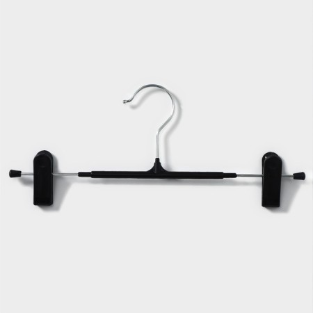 Pannings for trousers and skirts with clamps, set 10 pcs, 32 × 13.5 cm, black color-4