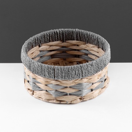 Stellazhnaya basket "Kolos", D255 S255 B120, beige, gray-1