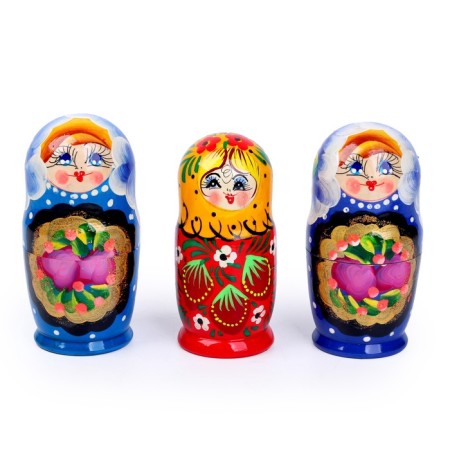 Matryoshka 3 in 1, painted, mix-6