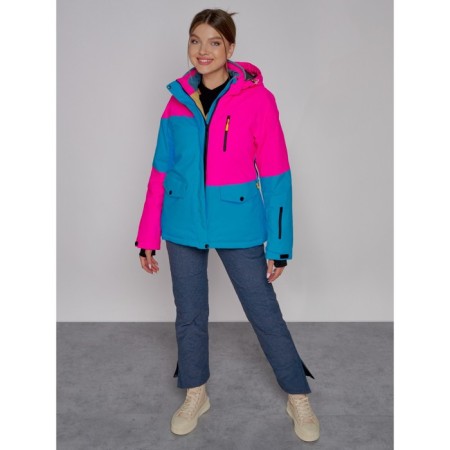 Ski jacket female winter, size 50, pink color-4