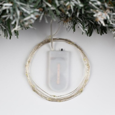Garland "thread" 2 m dew, ip20, silver thread, 20 LED, white glow, CR2032x2-1