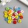 Buttons wood for creativity 2 punctures "tree" set 30 pcs 1.5x1.5x0.3 cm mix