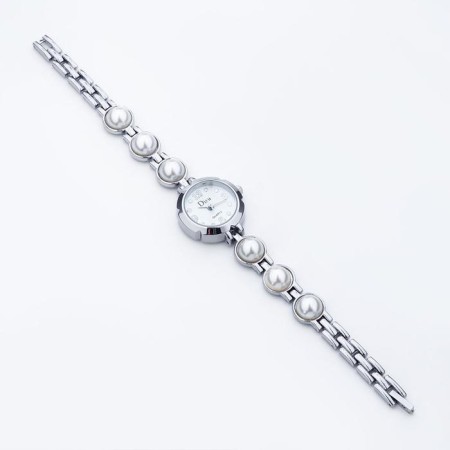 Women's gift set Disu 2 in 1: wrist quartz clock and bracelet, D-1.8 cm-3