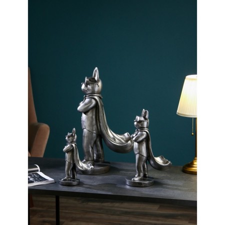 Set of stands for the little things “Boldog standing”, polystone, 58 cm, silver color-3