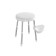 Apollo seat for the bathroom, with a holder, shelf, aluminum, plastic, d = 36 cm, white color