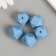 Busina silicone "polyhedron" cold blue d = 1.7 cm
