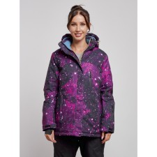 Ski jacket female winter, size 58, burgundy color