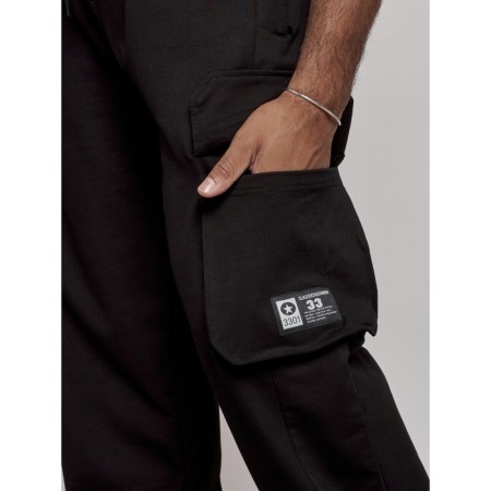 Sports male trousers, size 52, black color-12