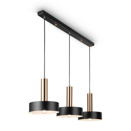 Suspended lamp Freya Fr4008PL-03BBS IZZA, 900x200x1235 mm, E27, 3x40W, black color and brass-1