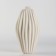 Vase for flowers is decorative, white, handmade, 10 cm x 10 cm x 18 cm.