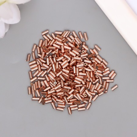 Glass "Astra" 5 mm, 20 g, pink gold-1