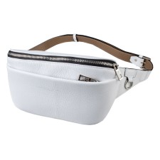Waist bag, lightning department, adjustable belt, white color