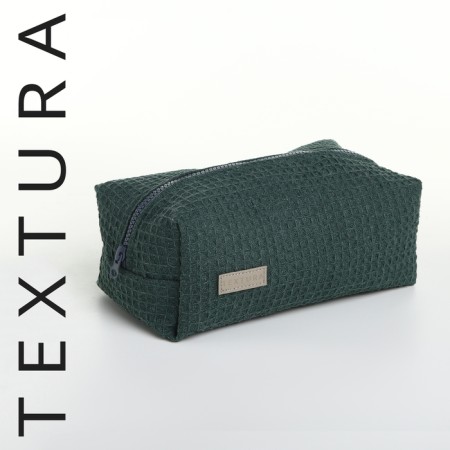 TEXTURA lightning cosmetic bag, green color