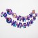 Girland on the eyelets "Happy Birthday!", Length 235 cm, cold heart