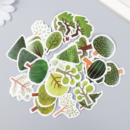 Stickers for creativity "Trees in the forest" set 46 pcs 4.4x4.4x1.1 cm