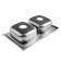 Kitchen Mixline 530528, double, 0.6 mm, 80x50x18 cm, 3 1/2, with a siphon