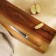 Kitchen knife SL Home "Olivia", collapse, blade 14 cm, damask steel, brown color