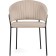 Chair on a metal frame Leo Metal/velor, black/beige 56x52x80 cm