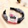 Hair cap "Amata" Ornament, 3 cm, black and white