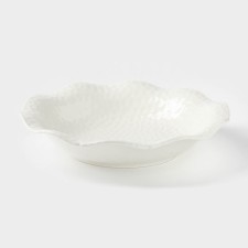 Ceramic dining “airiness”, 1.1 l, d = 28 cm, white color, white