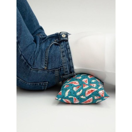 Pillow orthopedic roller with buckwheat luster, size 20x50 cm, watermelon, blue color-6