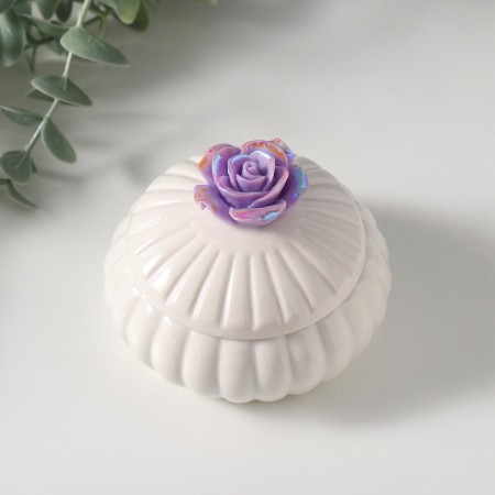Coramics Coramics "Rose Flower" Lilac Pearl 7.5x7.5x6.5 cm