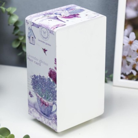 Casket tree chestnut "Eiffel Tower and Lavender" 19.5x11x8 cm-9