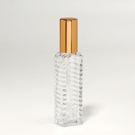 Perfume bottle "Transparent pattern", with a sprayer, 15 ml, golden color-8