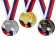 Prize medal 013 diam 5 cm. 2 place, tricolor. Color ser. With a ribbon