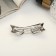 Liberty hair clip of Classic bow, 5.5 cm, silver