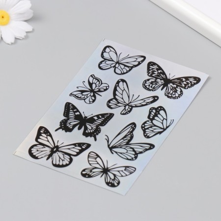 Holographic stickers (stickers) "Butterflies" 10x15 cm, 5-215-2